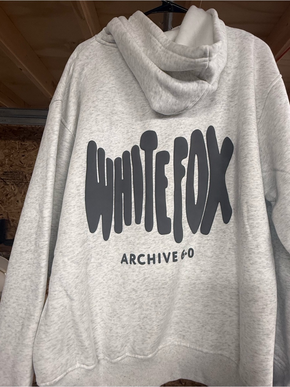 Archive 6.0 Haze White Fox Branded Grey Hoodie